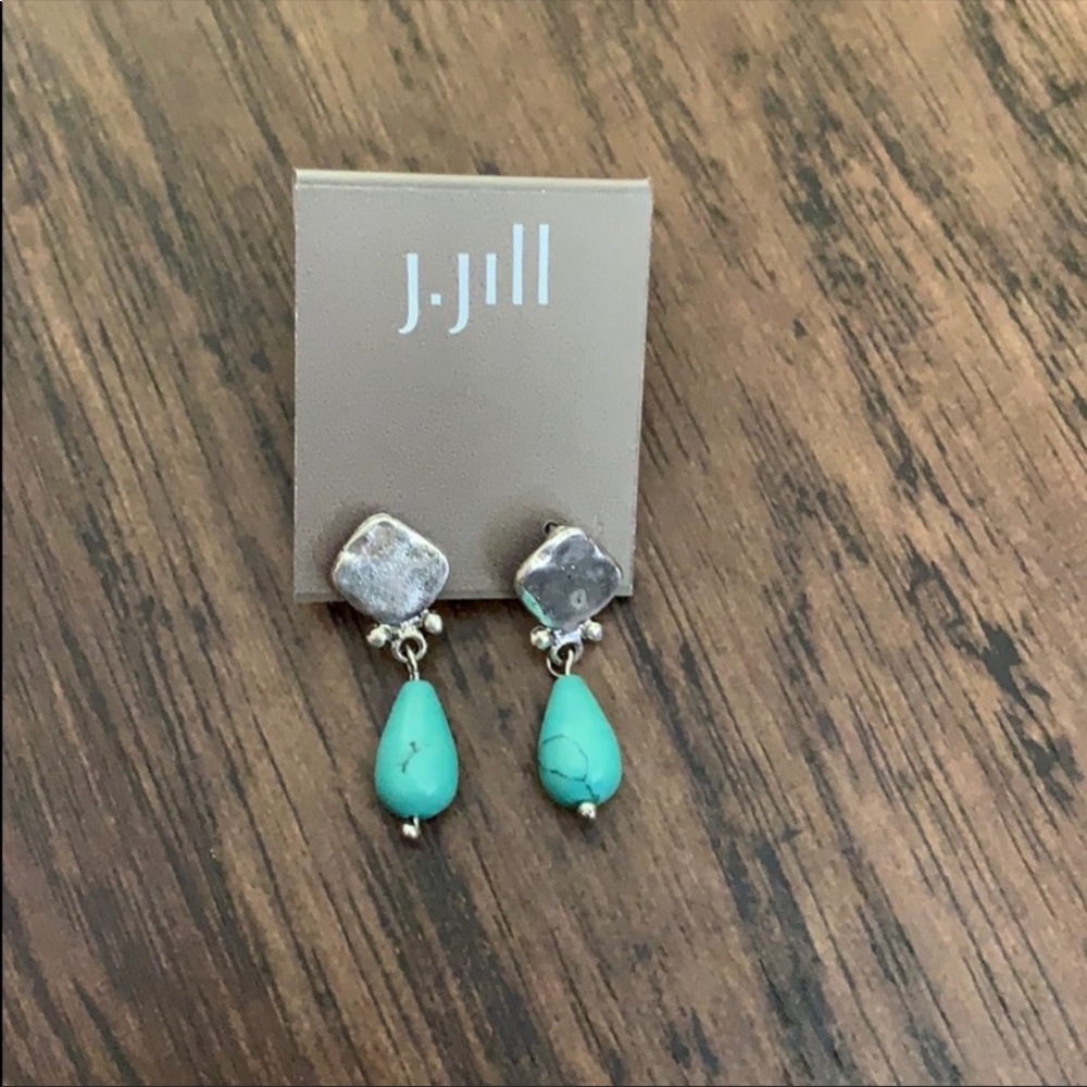 J.Jill Vivid color semiprecious teardrop earring size 1”